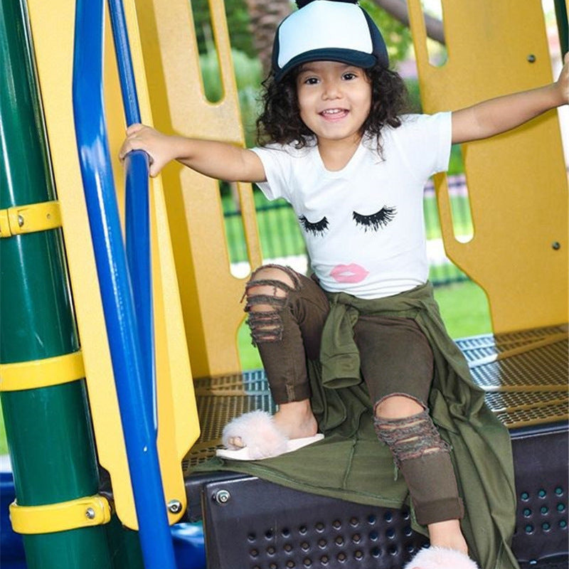 Pudcoco – ensemble pour petites filles de 6 mois à 4 ans, haut à cils, T-shirt, pantalon, Leggings, tenues, ensemble de vêtements