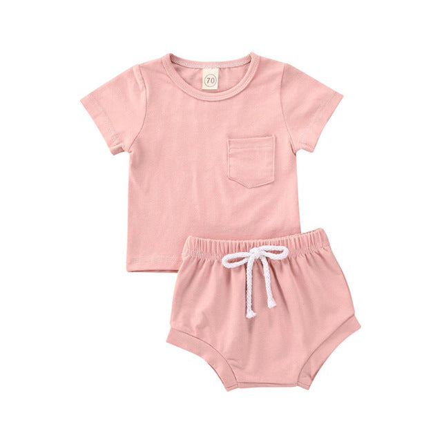 Vêtements pour garçons, chemise et short pour enfants, 2 pièces, pour bébés, enfants d'été