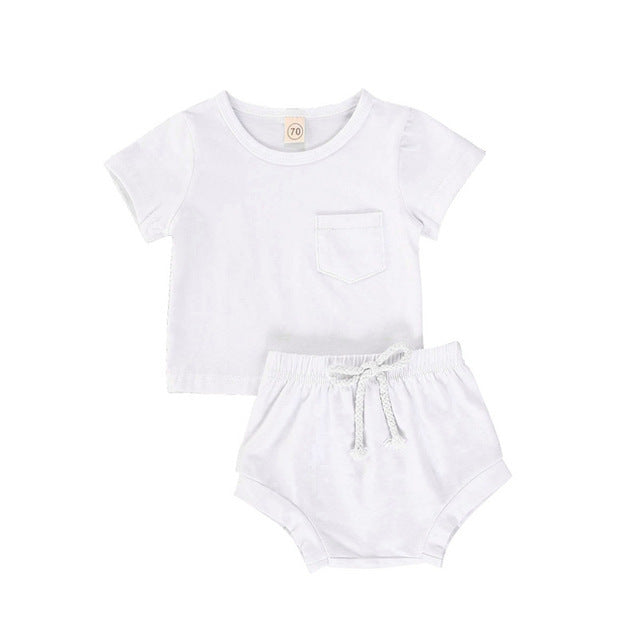 Vêtements pour garçons, chemise et short pour enfants, 2 pièces, pour bébés, enfants d'été