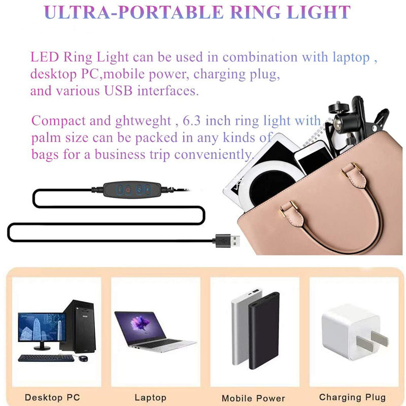 Éclairage spécial transfrontalier pour vidéoconférence sur ordinateur portable avec clip de bureau
