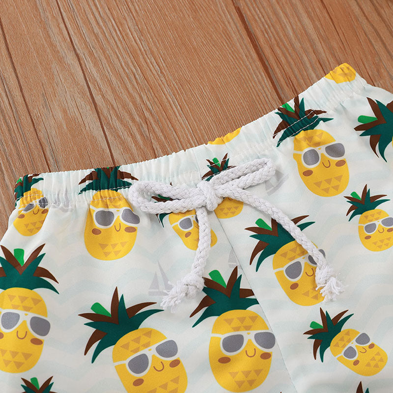 Pantalon décontracté pour enfants de plage imprimé de dessin animé explosif