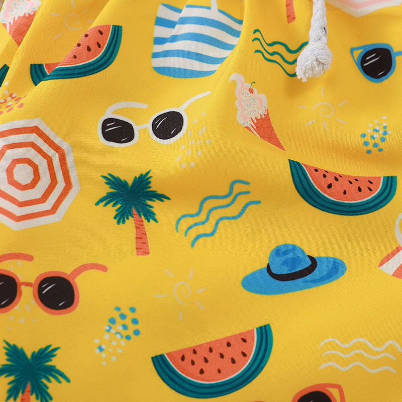 Pantalon décontracté pour enfants de plage imprimé de dessin animé explosif
