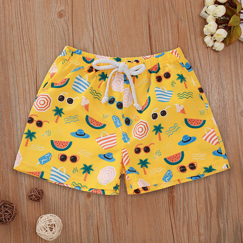 Pantalon décontracté pour enfants de plage imprimé de dessin animé explosif