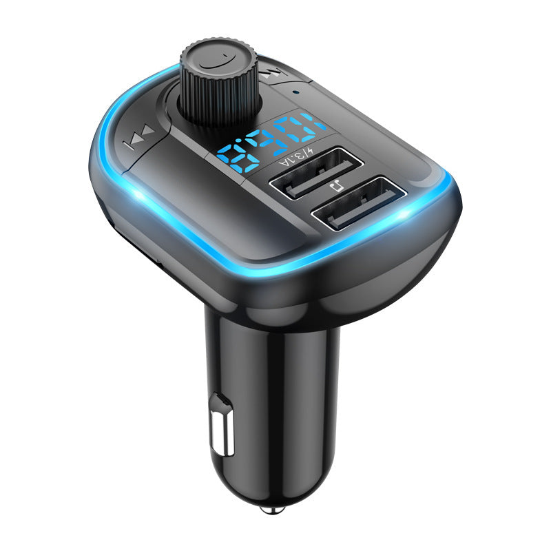 Transmetteur FM Bluetooth, lecteur Bluetooth, lumière d'ambiance colorée, assistant vocal