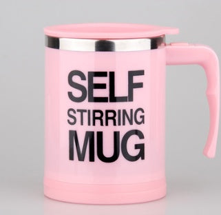 Tasse à café avec poignée créative, conception de boutons, agitation automatique, automatique, avec couvercle
