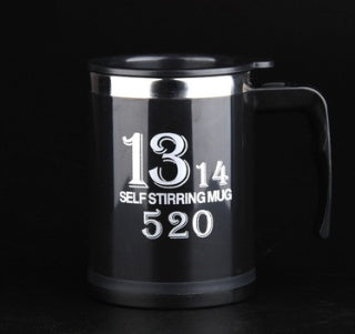 Tasse à café avec poignée créative, conception de boutons, agitation automatique, automatique, avec couvercle