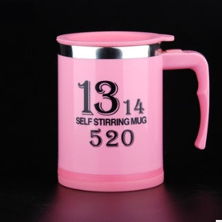 Tasse à café avec poignée créative, conception de boutons, agitation automatique, automatique, avec couvercle