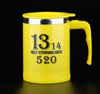 Tasse à café avec poignée créative, conception de boutons, agitation automatique, automatique, avec couvercle