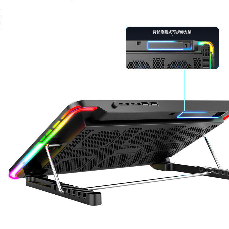 Nouveau produit transfrontalier refroidisseur pour ordinateur portable bureau refroidisseur pour ordinateur portable RVB réglable