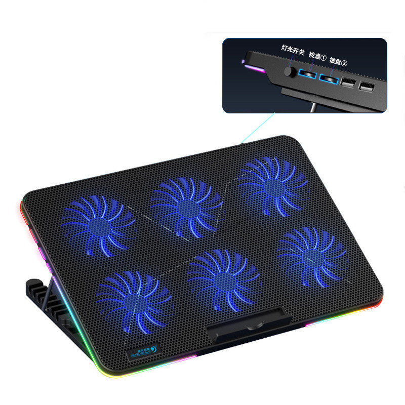 Nouveau produit transfrontalier refroidisseur pour ordinateur portable bureau refroidisseur pour ordinateur portable RVB réglable