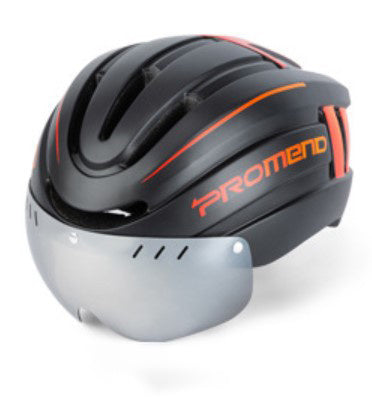 Casque de VTT et casque moulé intégralement avec lumière d'avertissement LED, équipement d'équitation en montagne