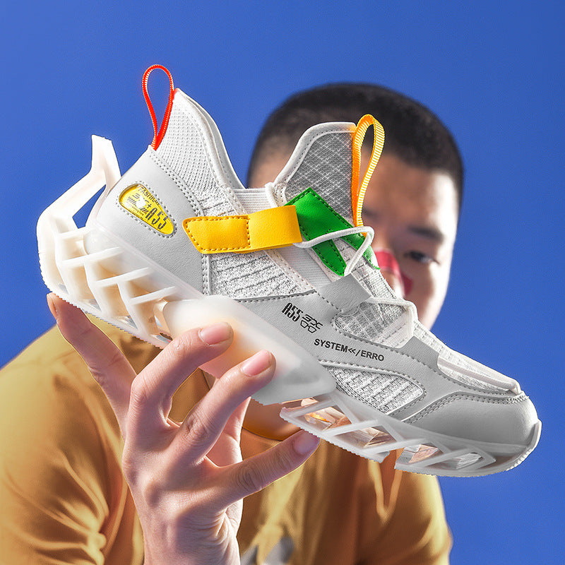 Chaussures de printemps pour hommes, nouvelles chaussures à lame, chaussures de course à absorption des chocs, chaussures de sport respirantes d'été, une génération