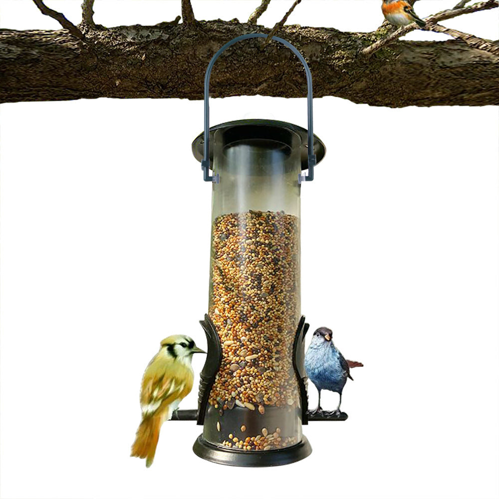 Mangeoire pour oiseaux pour animaux de compagnie, Station d'alimentation suspendue en plastique pour jardin, distributeur de nourriture pour oiseaux, mangeoires pour décoration de jardin d'arbre en plein air