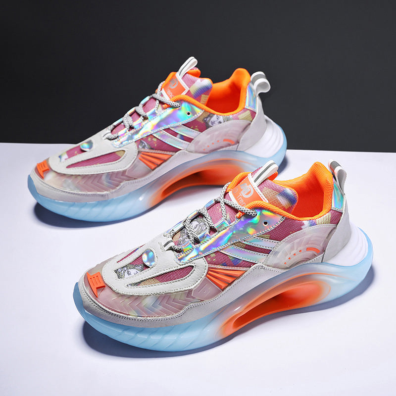 Baskets basses pour hommes, chaussures de sport et de loisirs pour hommes, version coréenne de la tendance des chaussures de course pour jeunes assorties