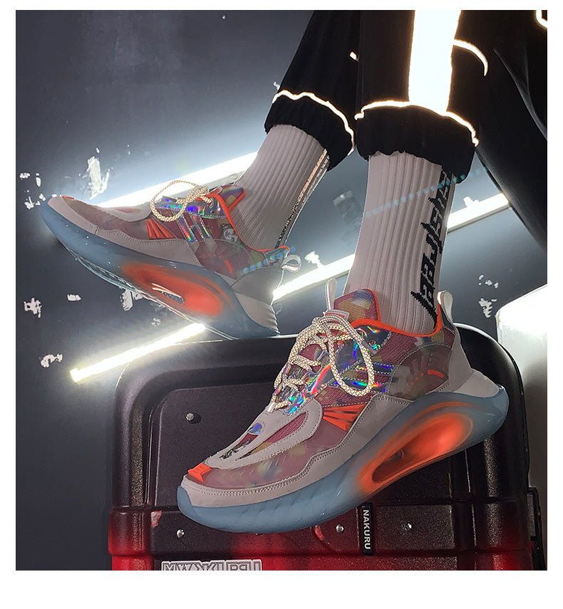 Baskets basses pour hommes, chaussures de sport et de loisirs pour hommes, version coréenne de la tendance des chaussures de course pour jeunes assorties