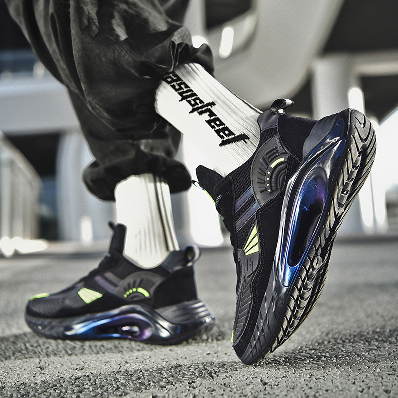Baskets basses pour hommes, chaussures de sport et de loisirs pour hommes, version coréenne de la tendance des chaussures de course pour jeunes assorties