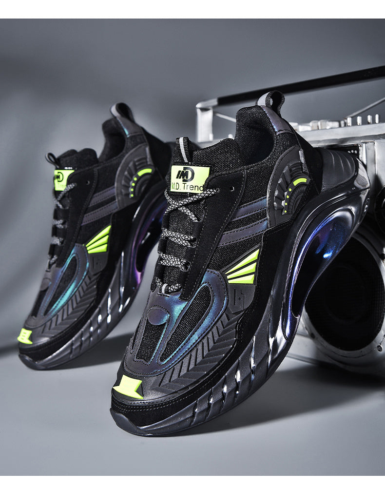 Baskets basses pour hommes, chaussures de sport et de loisirs pour hommes, version coréenne de la tendance des chaussures de course pour jeunes assorties