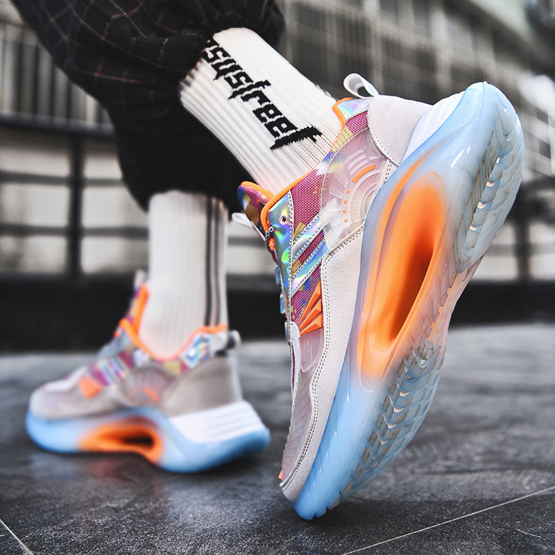 Baskets basses pour hommes, chaussures de sport et de loisirs pour hommes, version coréenne de la tendance des chaussures de course pour jeunes assorties