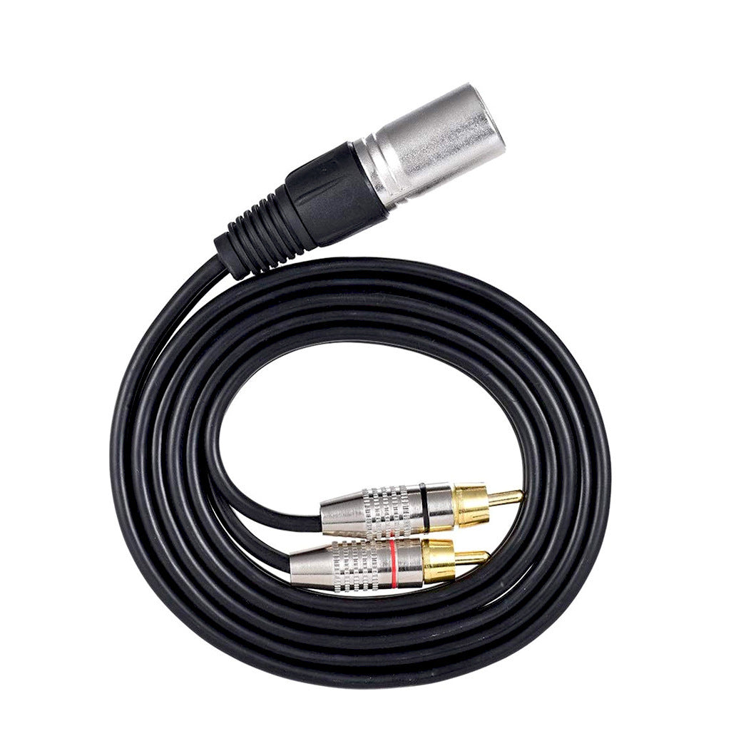 Canon a línea de audio RCA dual Canon macho y hembra a 2 RCA Lotus Line XLR Amplificador de dos altavoces de un punto Canon