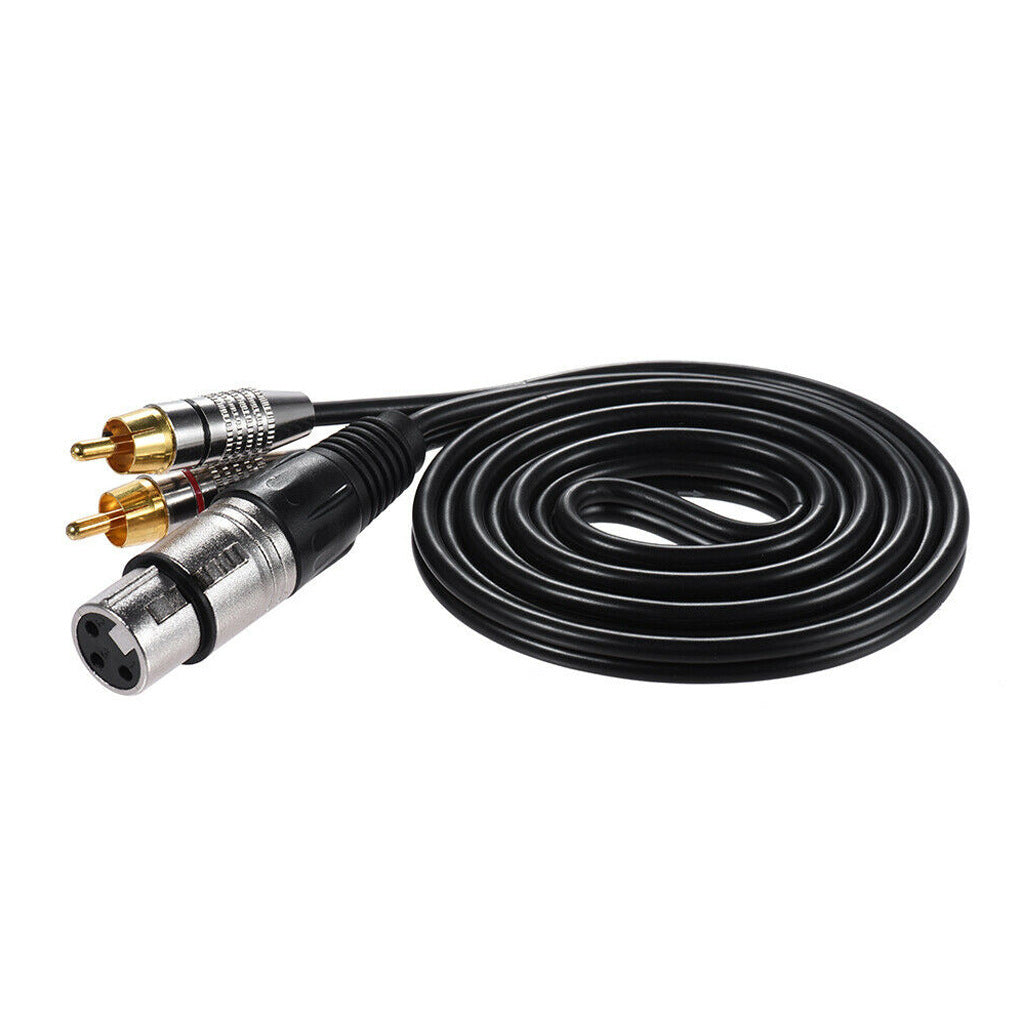 Canon a línea de audio RCA dual Canon macho y hembra a 2 RCA Lotus Line XLR Amplificador de dos altavoces de un punto Canon