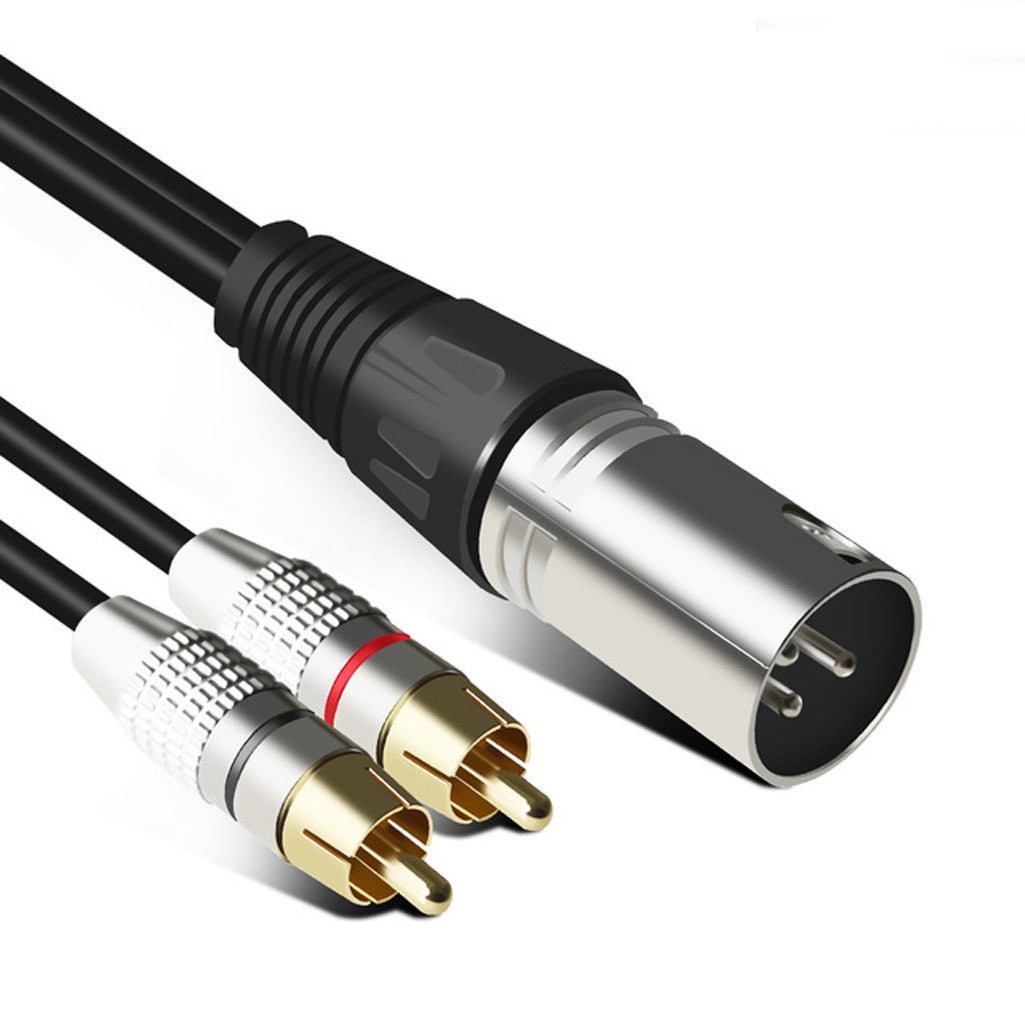 Canon a línea de audio RCA dual Canon macho y hembra a 2 RCA Lotus Line XLR Amplificador de dos altavoces de un punto Canon