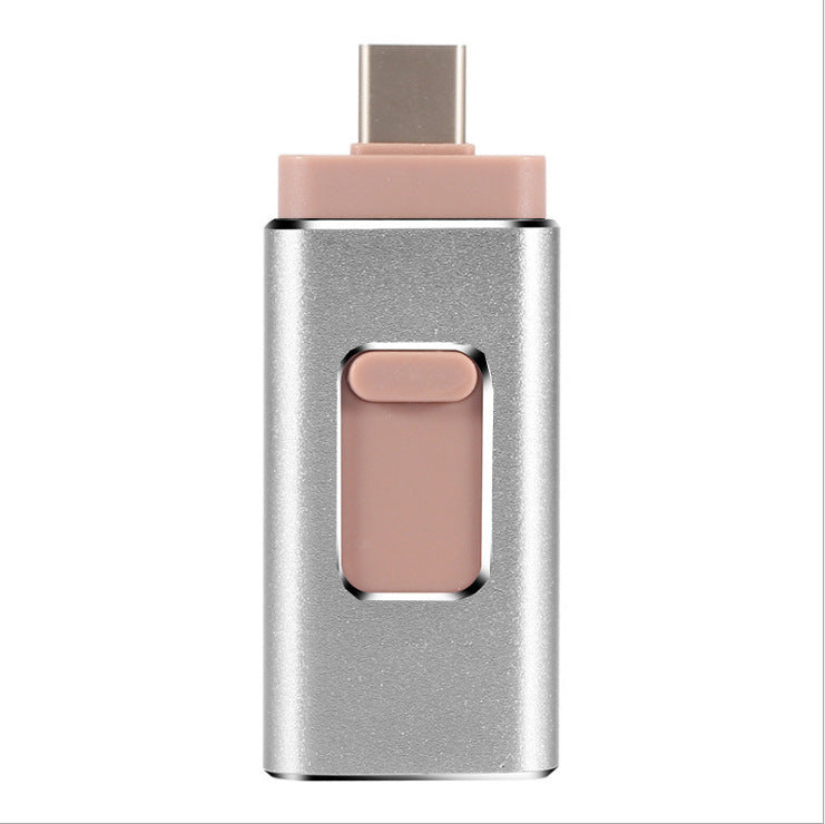 Compatible avec Apple, téléphone portable U Disk double usage quatre-en-un Otg Metal U Disk