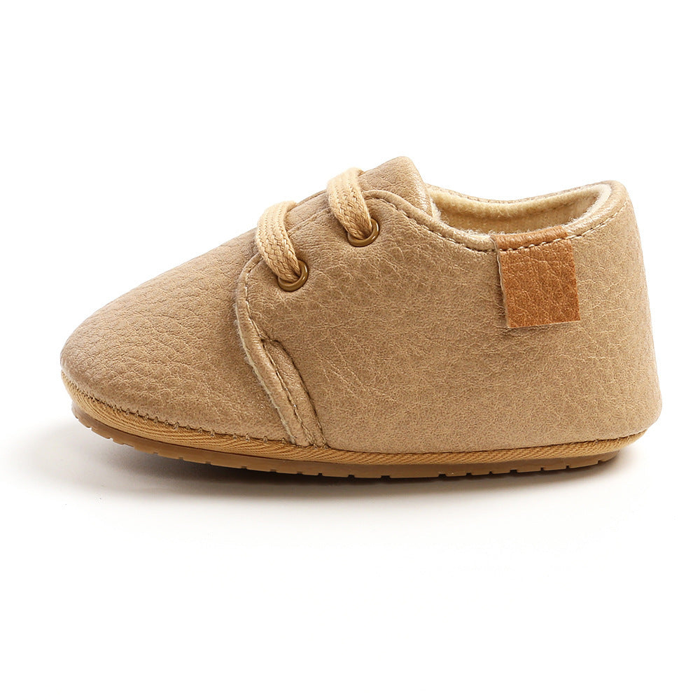 Mocasines de cuero suave de lujo para bebé, zapatos con suela de goma para recién nacidos, primeros caminantes, zapatos para niños pequeños