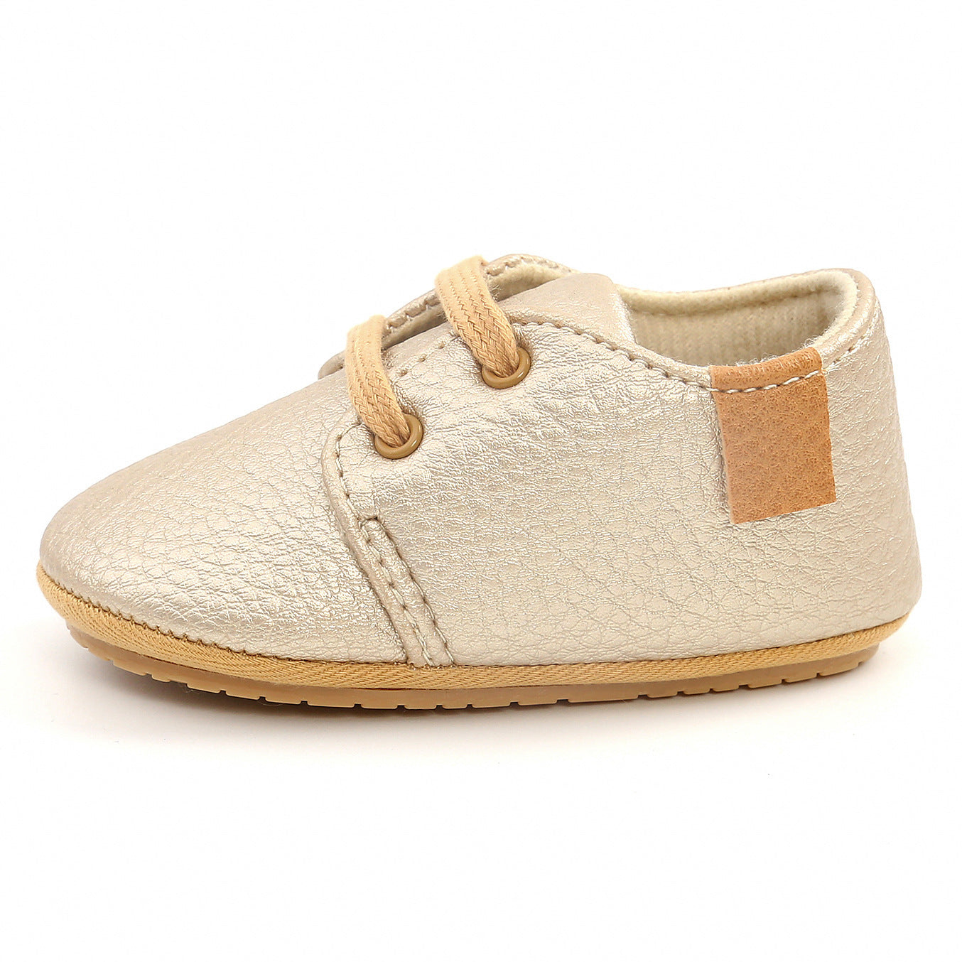 Mocasines de cuero suave de lujo para bebé, zapatos con suela de goma para recién nacidos, primeros caminantes, zapatos para niños pequeños