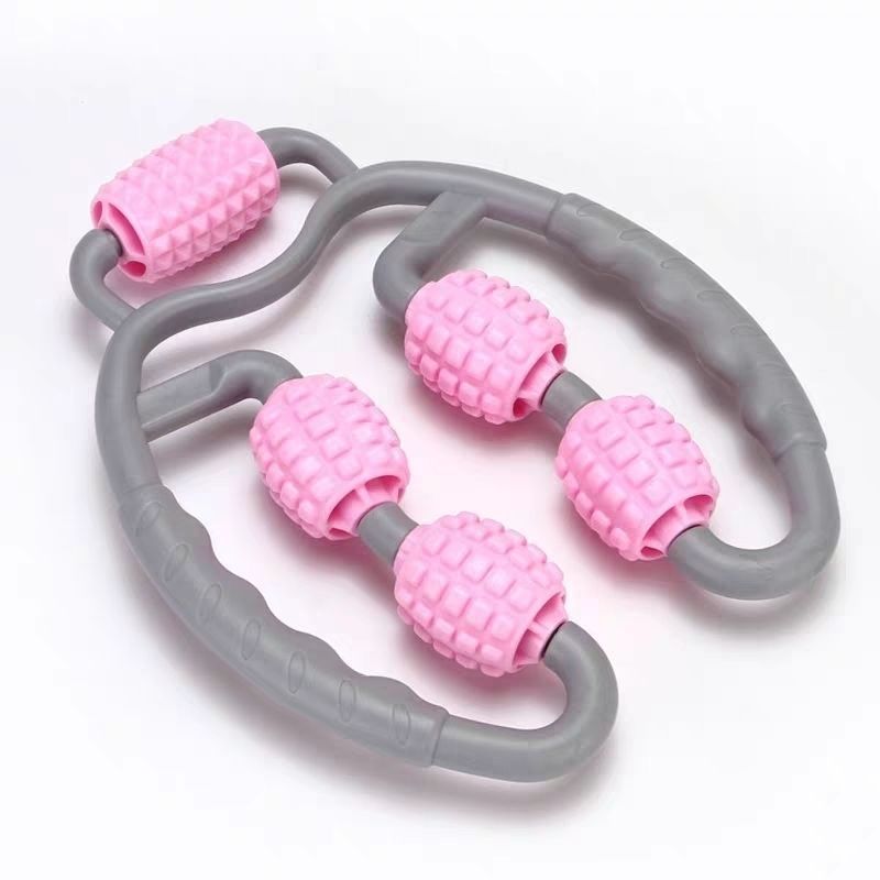 Rouleau de Massage à Point de déclenchement en forme de U, outil de Massage complet du corps, bras, jambes, cou, masseur musculaire, appareil de Fitness à 4 roues pour le sport