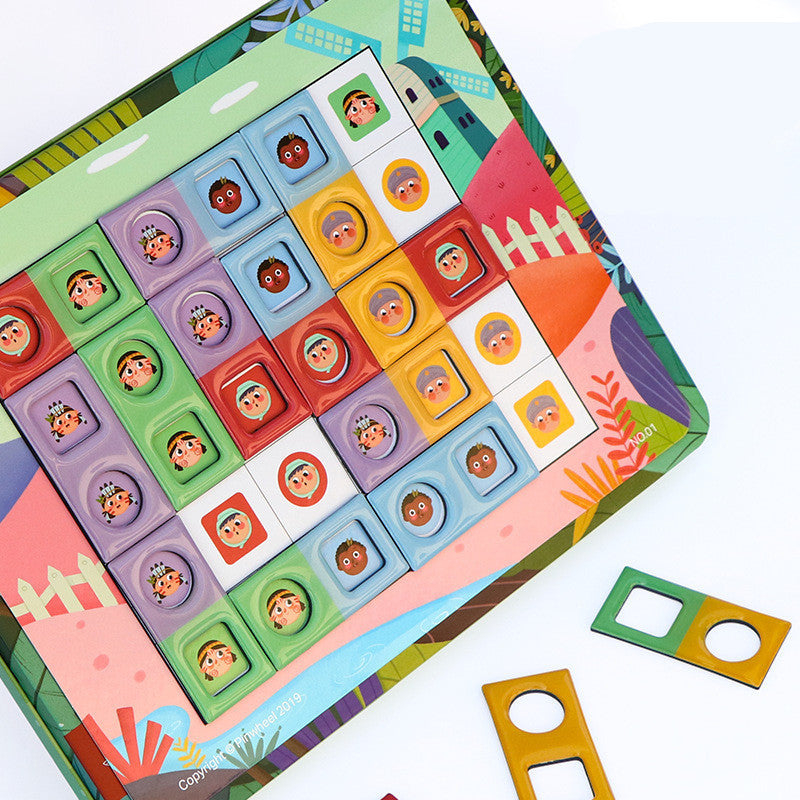 Pegamento magnético Butt Bump razonamiento lógica juego de mesa juguete para niños