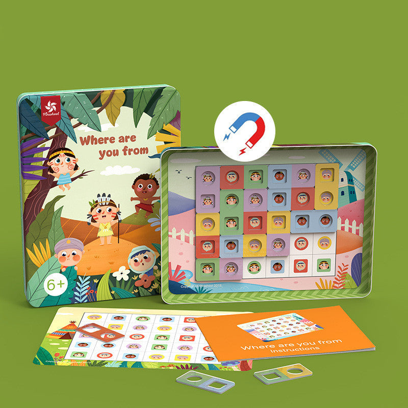 Pegamento magnético Butt Bump razonamiento lógica juego de mesa juguete para niños