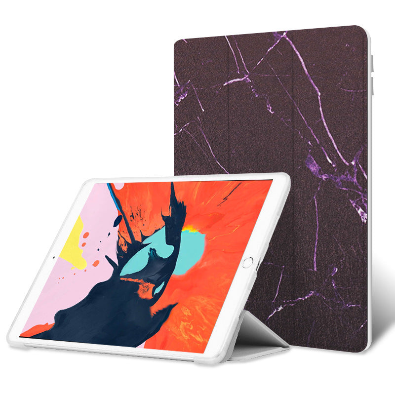 Compatible con Apple, funda protectora plana aplicable para Ipad10.2 Air2 9.7pro11 10.5, silicona triple plegable Mini4