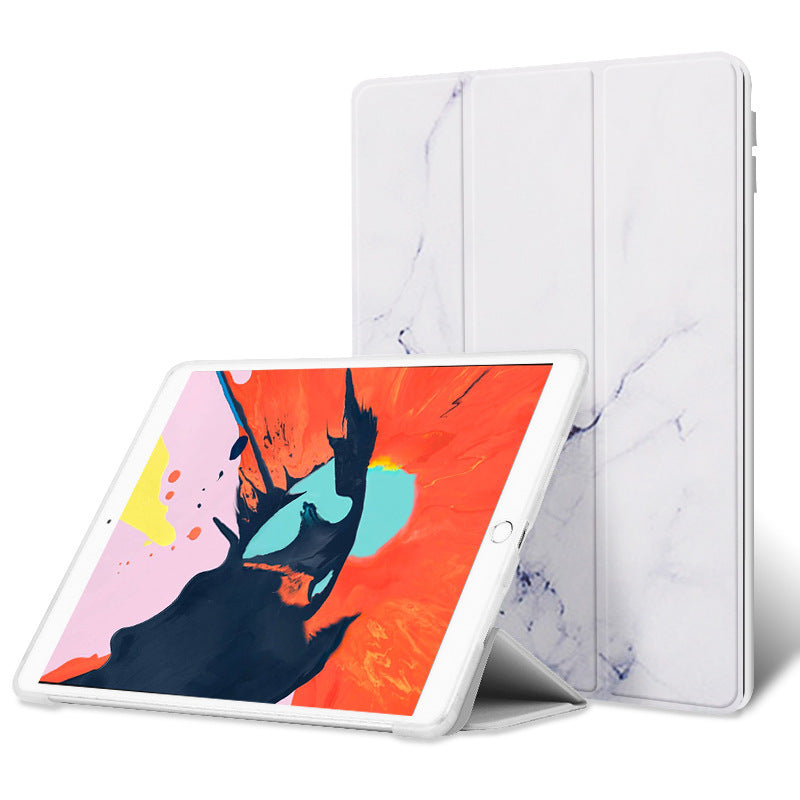 Compatible con Apple, funda protectora plana aplicable para Ipad10.2 Air2 9.7pro11 10.5, silicona triple plegable Mini4