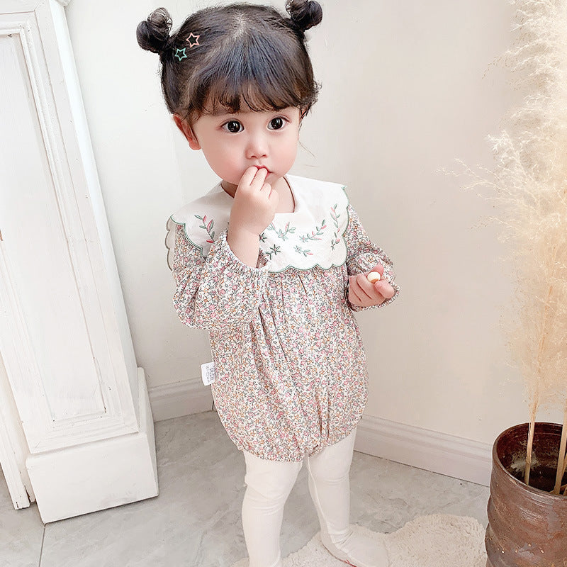 Vêtements d'exploration pour filles, fleurs pour bébés, vêtements en vêtements de pet d'une seule pièce