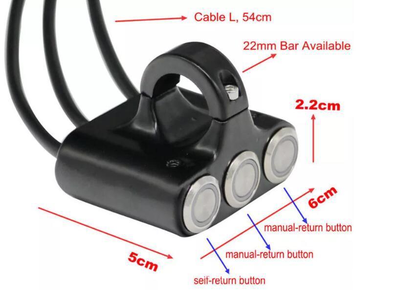 Interrupteur universel à Double Flash pour Modification de moto, interrupteur d'avertissement à Double Flash, interrupteur à Double saut