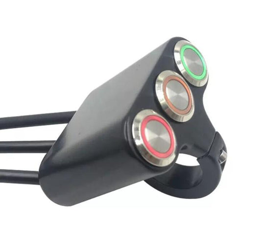 Interrupteur universel à Double Flash pour Modification de moto, interrupteur d'avertissement à Double Flash, interrupteur à Double saut