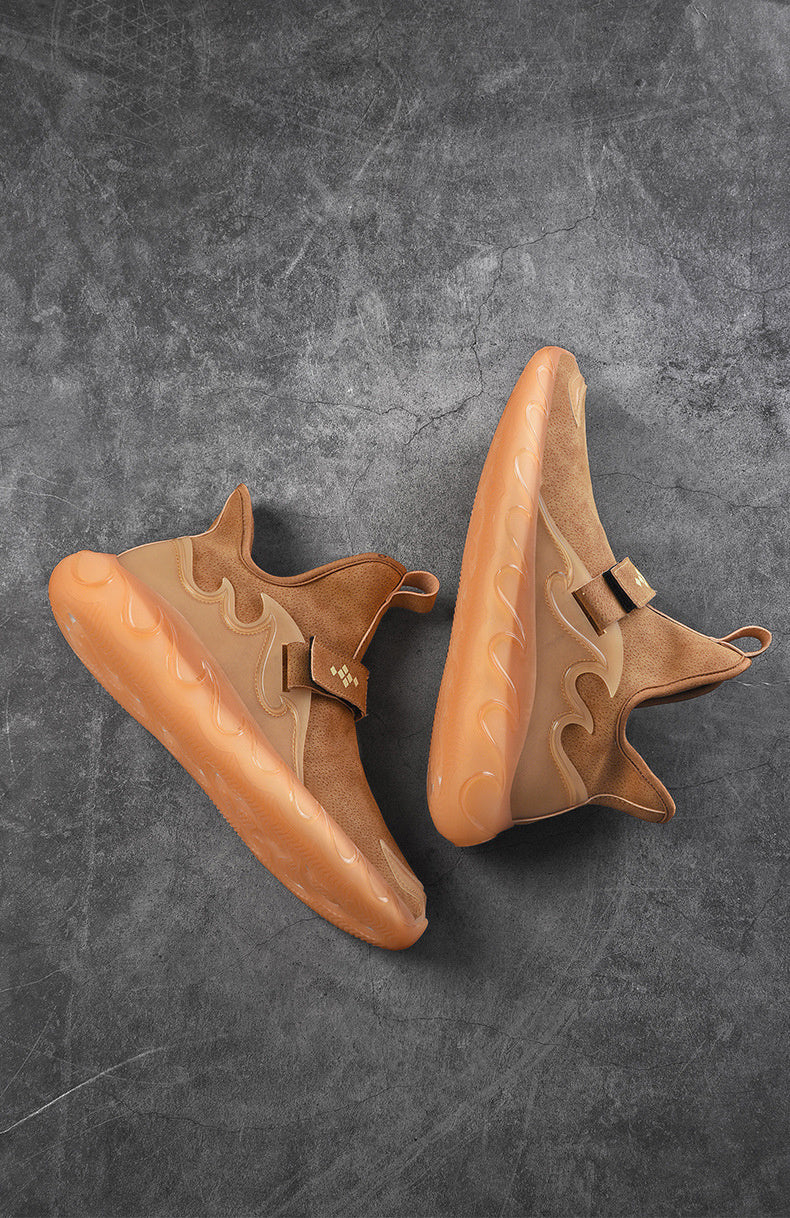 Primavera nuevas zapatillas de cuero de gran tamaño 45 para hombres estudiantes coreanos moda calzado ligero transpirable zapatos para hombres