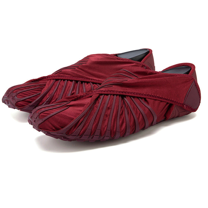 Zapatos De Cinta De Correr Para Fitness Para Hombre Zapatos De Tela Envueltos En Murciélago Portátil Para Mujer