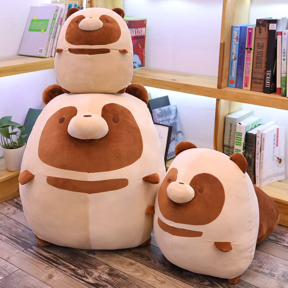 Jouets en peluche raton laveur et renard, dessin animé, oreiller mignon, jouet pour bébé, coussin doux rembourré, animaux en peluche, décoration de la maison, nouvelle collection