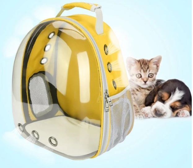 Sac pour chat, sac spatial entièrement transparent pour animaux de compagnie