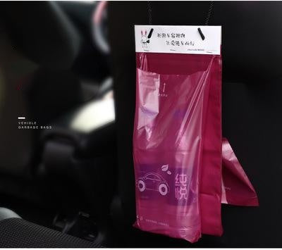 Bolsa de basura para coche, tipo pasta, desechable, creativo, almacenamiento para coche, tipo colgante, bote de basura para coche