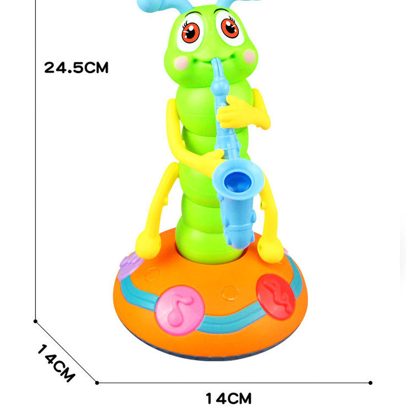 Électrique mignon ver danse musique éclairage marche dessin animé Animal poupée enfants jouets cadeau d'anniversaire