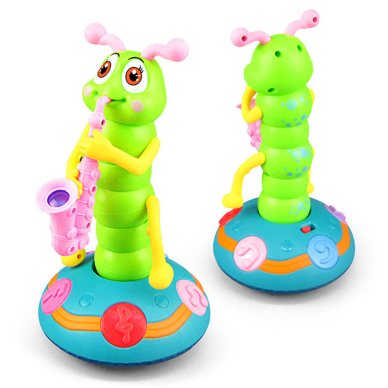 Électrique mignon ver danse musique éclairage marche dessin animé Animal poupée enfants jouets cadeau d'anniversaire
