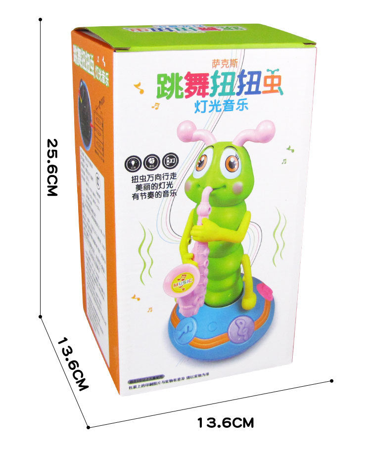 Électrique mignon ver danse musique éclairage marche dessin animé Animal poupée enfants jouets cadeau d'anniversaire