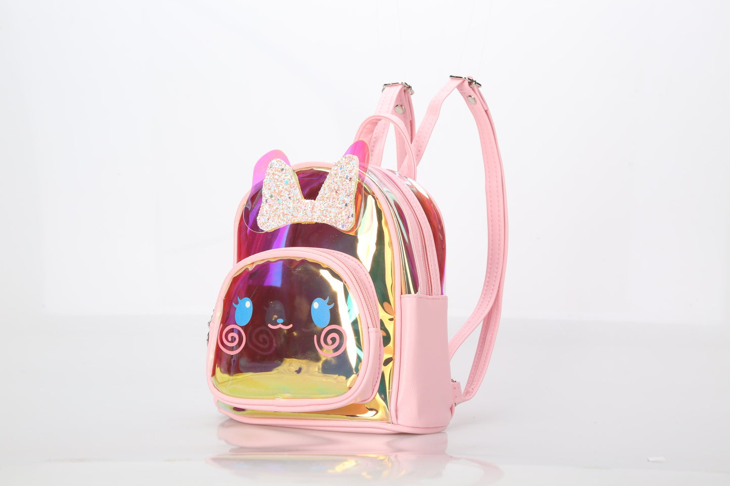 Sac d'école d'été pour enfants, nouveau sac à dos coloré Transparent Laser mignon lapin de dessin animé pour enfants