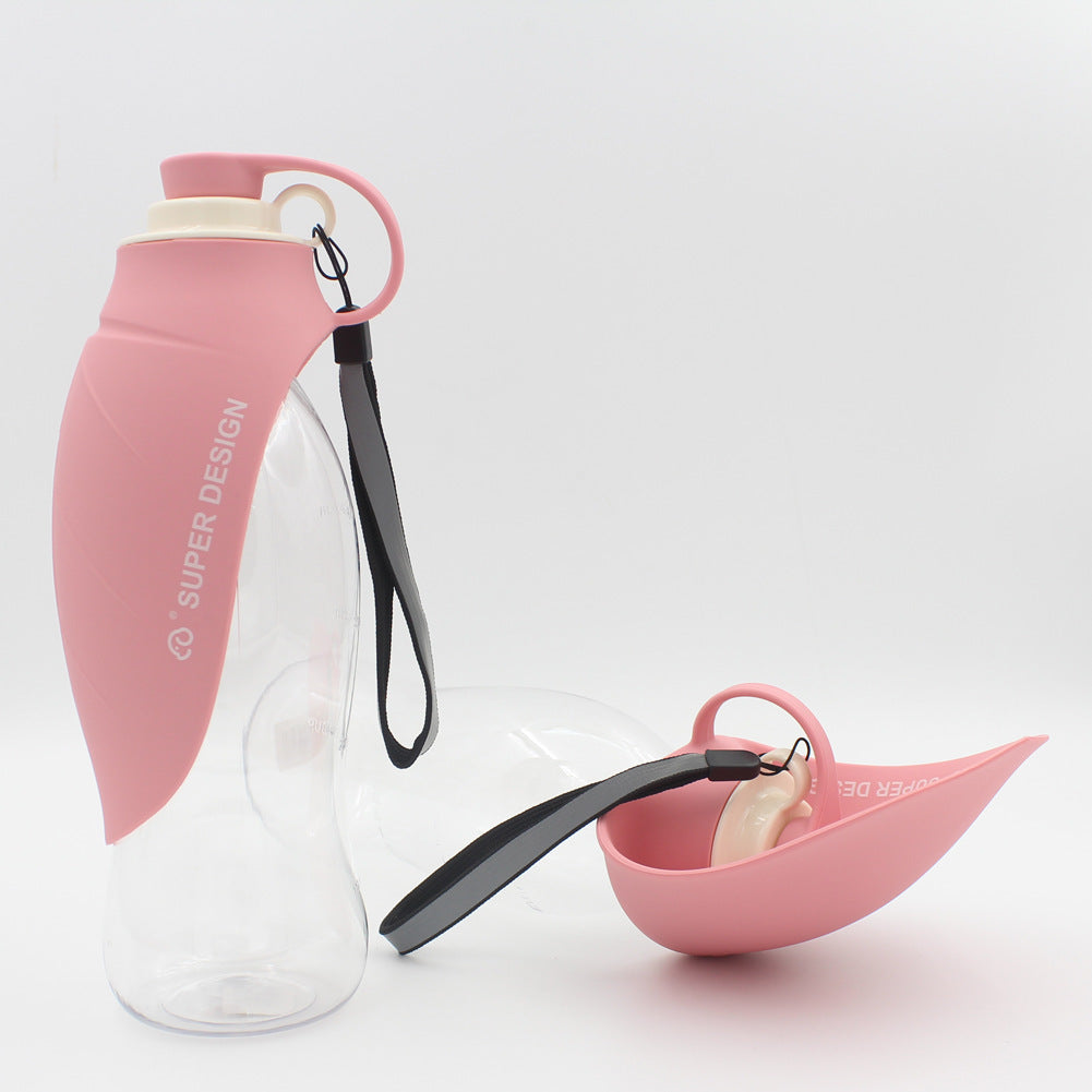 Distributeur d'eau Portable pour animaux de compagnie, mangeoire anti-fuite avec tasse à boire, bol à vaisselle, bouteille d'eau pour chien