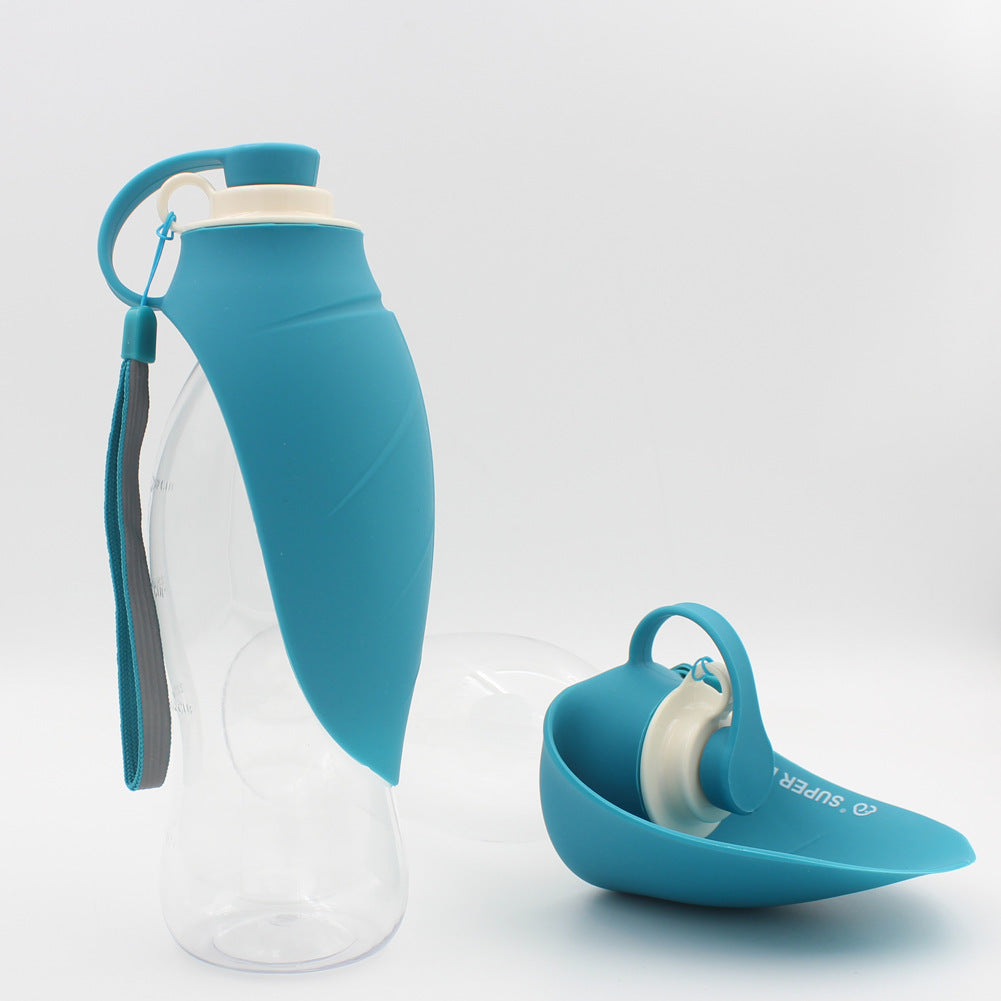 Distributeur d'eau Portable pour animaux de compagnie, mangeoire anti-fuite avec tasse à boire, bol à vaisselle, bouteille d'eau pour chien