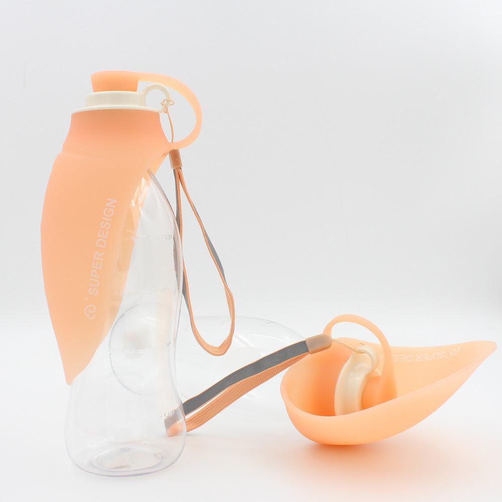 Distributeur d'eau Portable pour animaux de compagnie, mangeoire anti-fuite avec tasse à boire, bol à vaisselle, bouteille d'eau pour chien