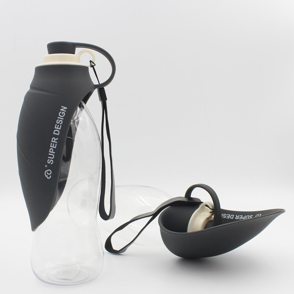 Distributeur d'eau Portable pour animaux de compagnie, mangeoire anti-fuite avec tasse à boire, bol à vaisselle, bouteille d'eau pour chien