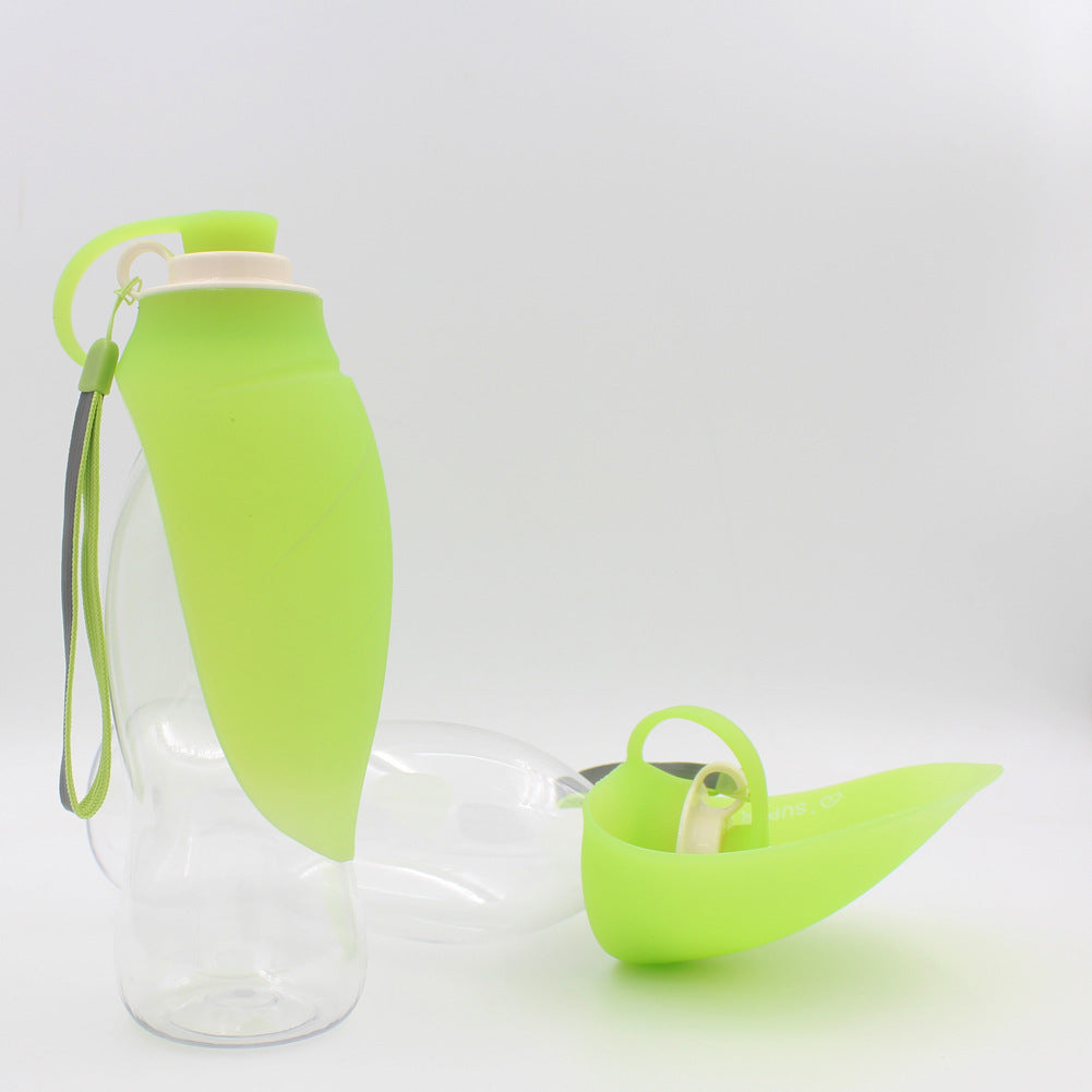 Distributeur d'eau Portable pour animaux de compagnie, mangeoire anti-fuite avec tasse à boire, bol à vaisselle, bouteille d'eau pour chien